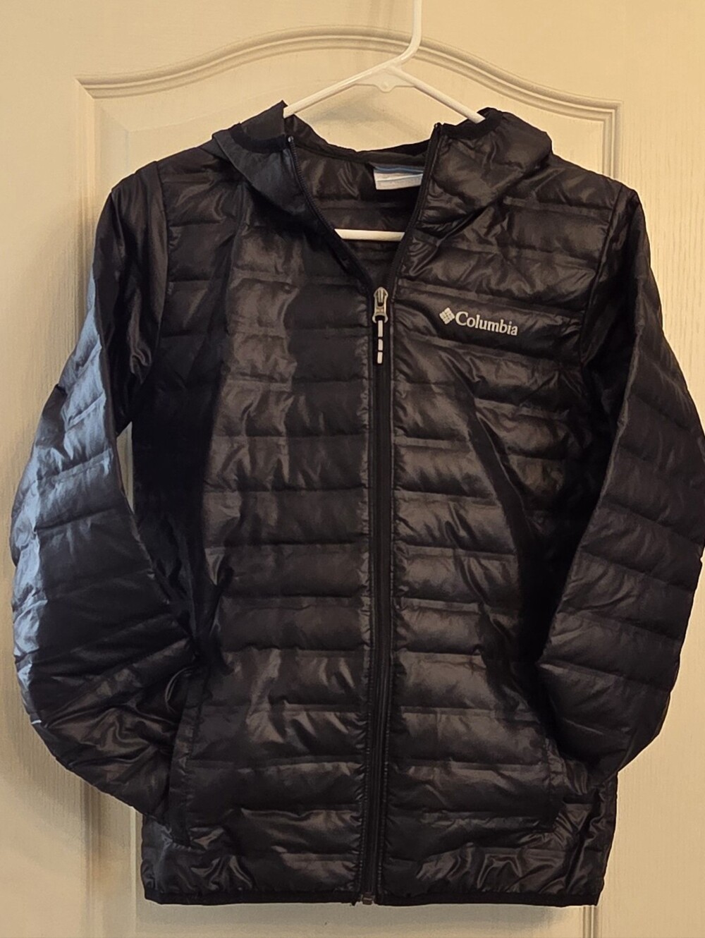 Columbia Black Quilted Packable Puffer Jacket Sz L (14-16)